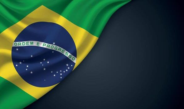 brazil-national-flag-with-smooth-fabric-texture-background-vector